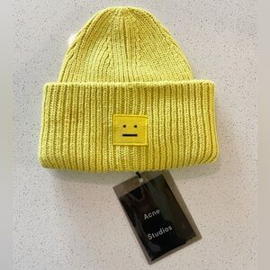 Acne Studios Bright Yellow Wool Beanie
